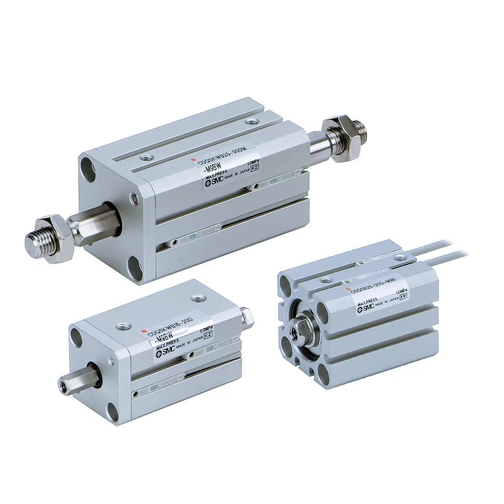 Xi lanh khí nén compact dạng mỏng, kiểu tiêu chuẩn, tác động kép, một cần piston CQSB12-1D - CQS Series